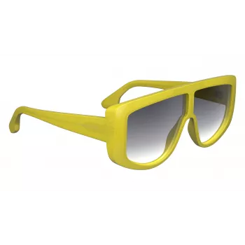 Victoria Beckham VB664S-709 Óculos de sol quadrados de mulher, armação de metal dourada, lentes degradê castanhas, 61 mm