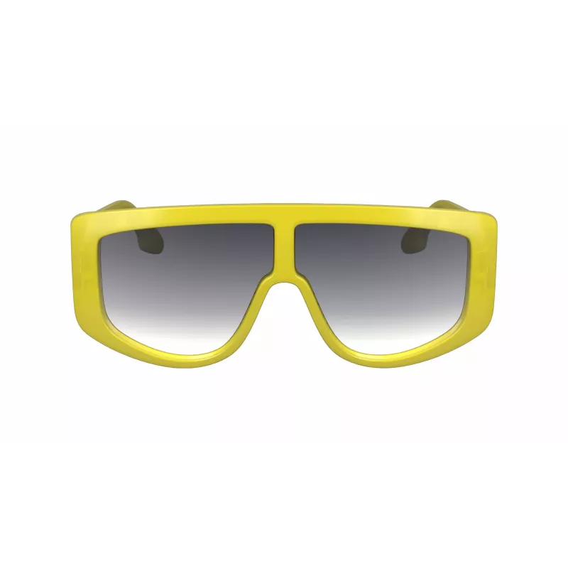 Victoria Beckham VB664S-709 Óculos de sol quadrados de mulher, armação de metal dourada, lentes degradê castanhas, 61 mm
