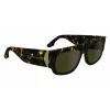 Óculos de sol de mulher Victoria Beckham VB666S preto acetato armação quadrada lentes cinzentas 55 mm