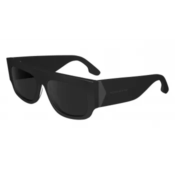 Victoria Beckham VB666S5516001 Óculos de sol mulher retangulares - Armação de acetato preta, lentes de policarbonato pretas, 55/16/145 mm