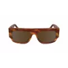 Óculos de sol quadrados Victoria Beckham VB666S5516223 para mulher - armação de acetato castanha Havana com lentes degradê castanhas - 55/16/145 mm
