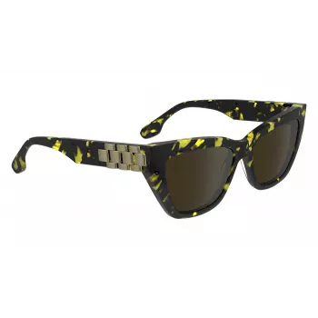 Óculos de sol de mulher Victoria Beckham VB668S5516012 quadrados pretos acetato lentes cinzentas 55/16/145 mm