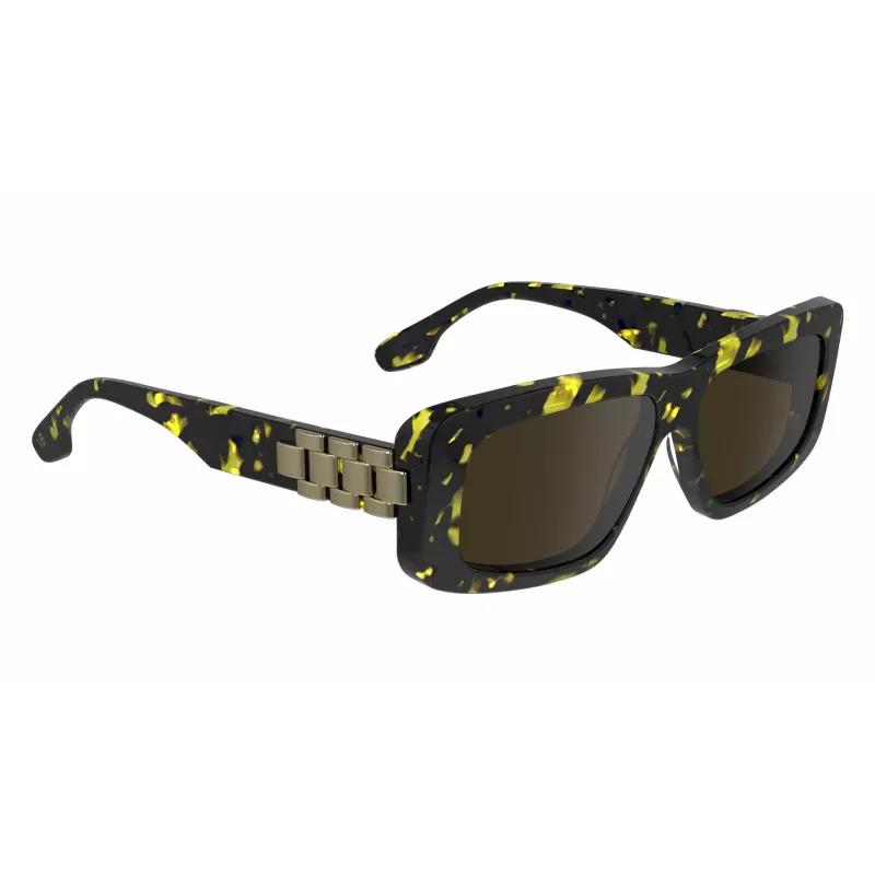 Victoria Beckham VB669S5513012 Óculos de sol quadrados em acetato para mulher - Preto/Cinzento - 55/13/145 mm