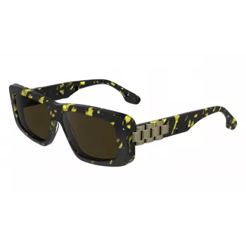 Victoria Beckham VB669S5513012 Óculos de sol quadrados em acetato para mulher - Preto/Cinzento - 55/13/145 mm