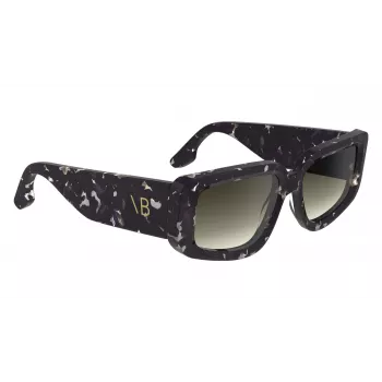 Óculos de sol quadrados oversized Victoria Beckham VB670S-010 para mulher acetato preto lente cinzenta 54mm