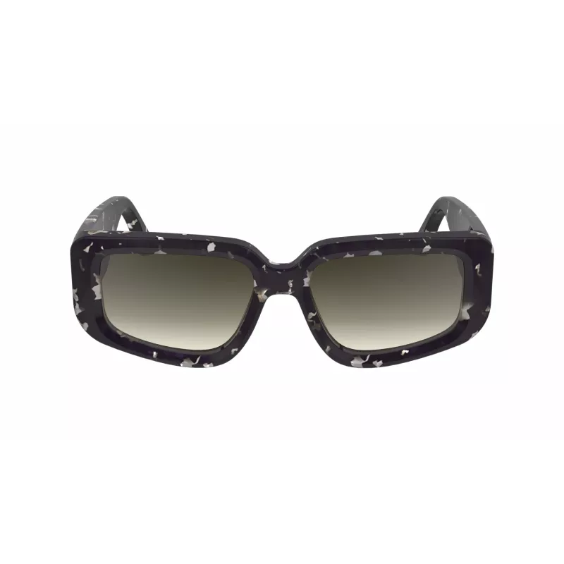 Óculos de sol quadrados oversized Victoria Beckham VB670S-010 para mulher acetato preto lente cinzenta 54mm