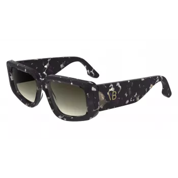 Óculos de sol quadrados oversized Victoria Beckham VB670S-010 para mulher acetato preto lente cinzenta 54mm