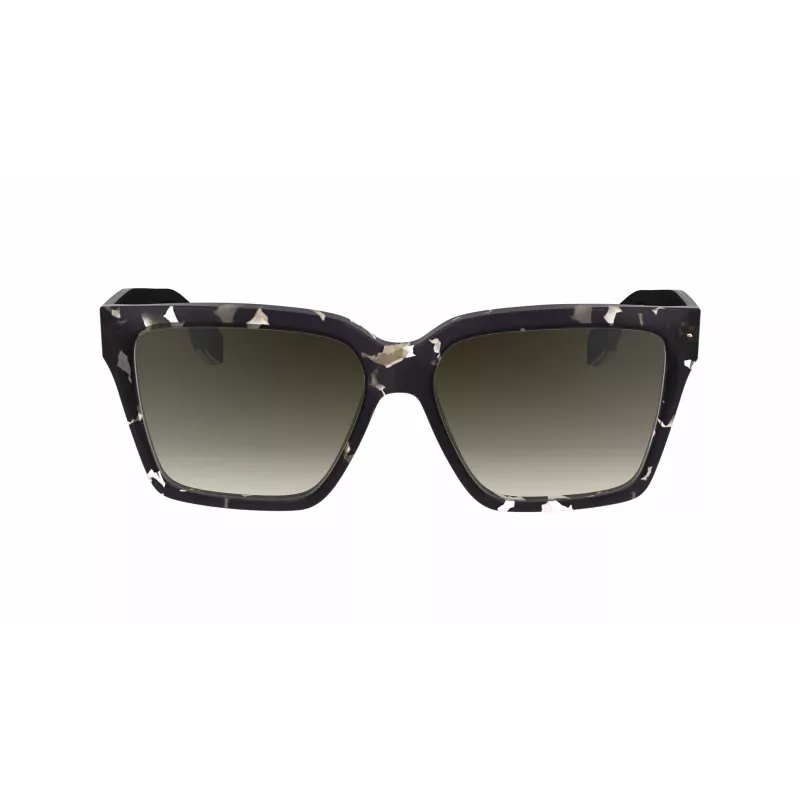 Victoria Beckham VB672S5715010 Óculos de sol oversize quadrados de mulher - Armação de acetato preta, lentes de policarbonato cinzentas, 57/15/140 mm