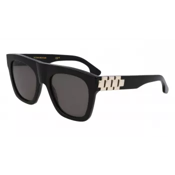 Óculos de sol de mulher Victoria Beckham VB675S5220001 - armação preta em acetato, lentes cinzentas em policarbonato, 52 mm