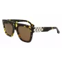 Óculos de sol de mulher Victoria Beckham VB675S5220012, armação de acetato preta, lentes de policarbonato cinzento-escuro, 52 mm