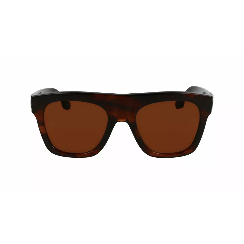 Óculos de sol de mulher Victoria Beckham VB675S5220227 formato quadrado oversize, Dark Havana, lentes cinzentas degradê, 52 mm