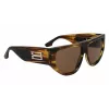 Victoria Beckham VB676S Óculos de sol para mulher - Armação em acetato Havana Castanho com lentes castanhas degradê - 55/14/145 mm