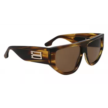 Victoria Beckham VB676S Óculos de sol para mulher - Armação em acetato Havana Castanho com lentes castanhas degradê - 55/14/145 mm