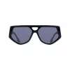 Óculos de sol quadrados Victoria Beckham VB681S5815001 para mulher armação de acetato preta lentes cinzentas 58mm