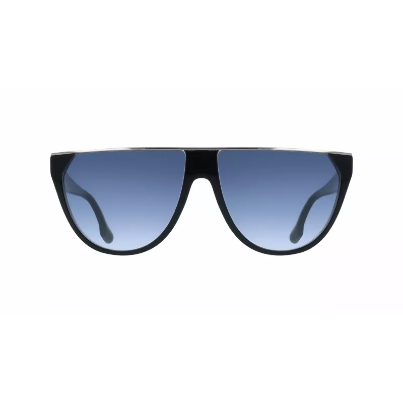 Óculos de sol de mulher Victoria Beckham VB682S preto acetato lentes cinzentas 61mm
