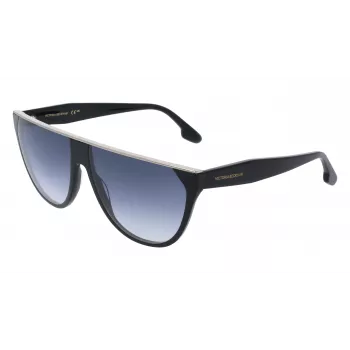 Óculos de sol de mulher Victoria Beckham VB682S preto acetato lentes cinzentas 61mm