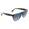 Óculos de sol quadrados oversized Victoria Beckham VB682S6113234 para mulher Havana castanho degradê