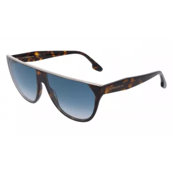Óculos de sol quadrados oversized Victoria Beckham VB682S6113234 para mulher Havana castanho degradê