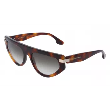 Óculos de sol quadrados de mulher em acetato Victoria Beckham VB685S5618215 Havana castanho degradê 56/18/140