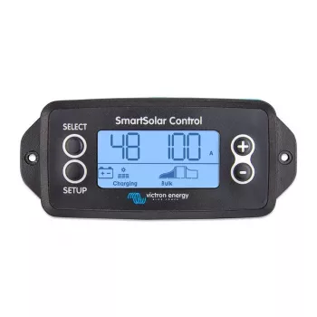 Ecrã de controlo Victron Energy SmartSolar - visor remoto para reguladores MPPT, VE.Direct, LCD, encastrar