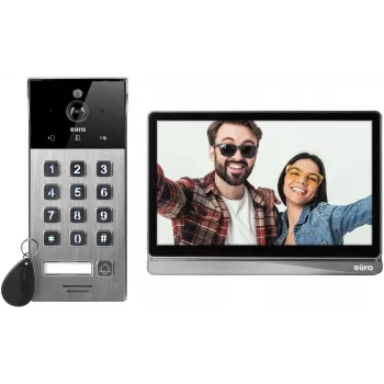 Campainha de vídeo EURA VDP-30C5 Tuya, 1080p, Wi-Fi, áudio bidirecional, deteção de movimento PIR, visão noturna, IP54, campainha sem fios
