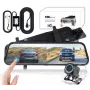 Espelho retrovisor com gravador de vídeo MBG LINE HS900 Pro Sony