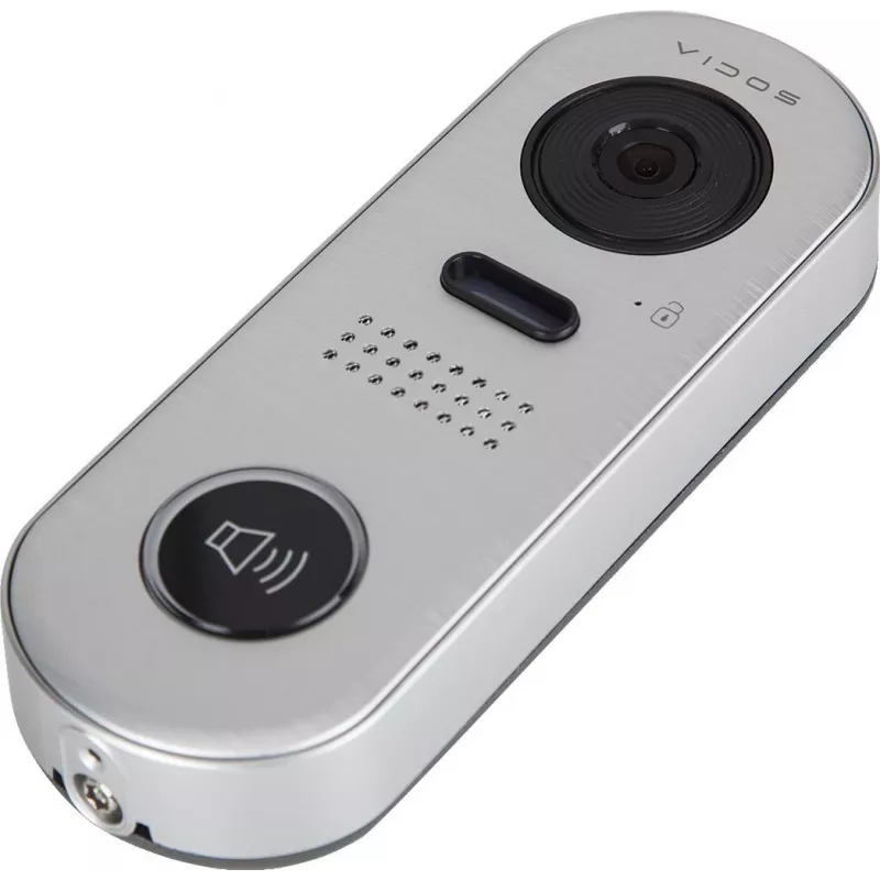 VIDOS DUO S1001 posto de porta – Full HD 1080p, 2 fios, IP65, prateado/cinzento