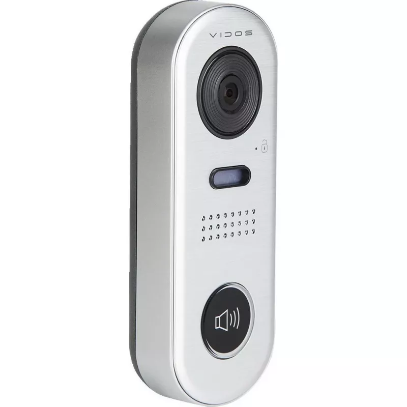 VIDOS DUO S1001 posto de porta – Full HD 1080p, 2 fios, IP65, prateado/cinzento
