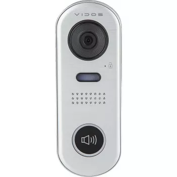Posto de porta VIDOS DUO S1001 - Full HD 1080p, 2 fios, IP65, prateado/cinzento