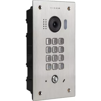 Posto de porta VIDOS DUO S1411D - Full HD 1080p, 2 fios, IP65, Prateado