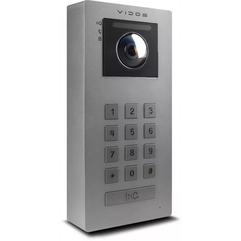VIDOS IPX S100 painel exterior posto de videoporteiro IP 2MP 1080p PoE Wi-Fi preto