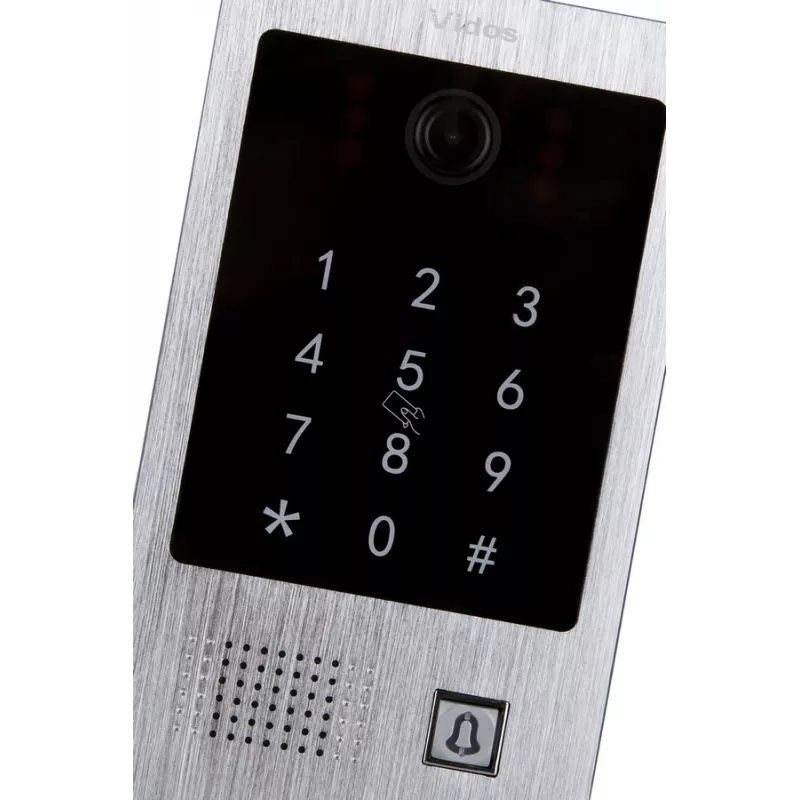 VIDOS S20DA posto de porta exterior – CMOS de 1/3 de polegada, 600 TVL, visão noturna IR, 4 fios, IP54, prateado