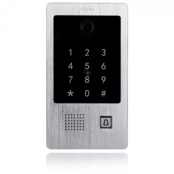 Posto de porta exterior VIDOS S20DA - CMOS 1/3 polegadas, 600 TVL, visão noturna IV, 4 fios, IP54, prateado
