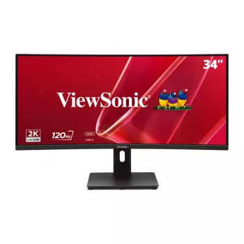 Monitor de escritório curvo ViewSonic VA3420C-2 34 polegadas UWQHD, 3440x1440, VA, 120Hz, HDR10, USB-C