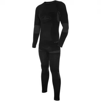 Viking Dante homem conjunto de roupa interior térmica ativa preto-cinzento 2XL