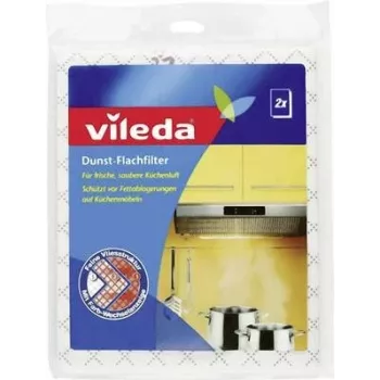 Vileda filtro plano para exaustor pack de 2 1446 – filtro de gordura recortável para exaustores, 570 x 470 mm, branco