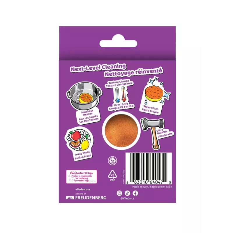 Vileda Punch Strong laranja esponja abrasiva, 1 unid.