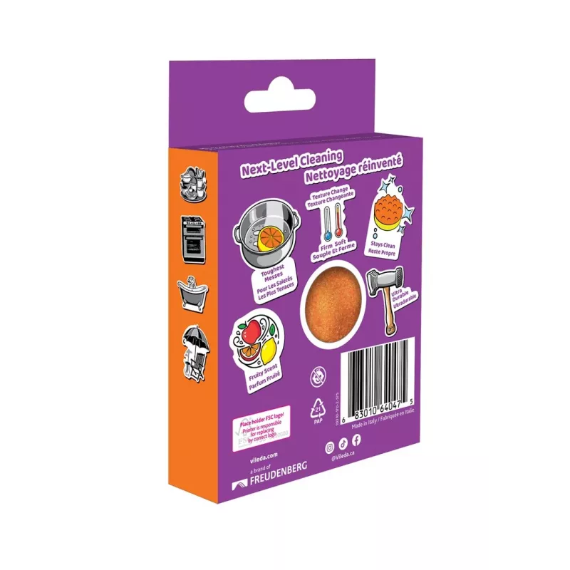 Vileda Punch Strong laranja esponja abrasiva, 1 unid.