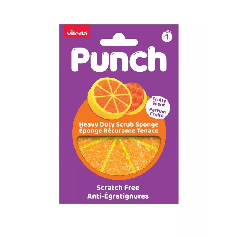 Vileda Punch Strong laranja esponja abrasiva, 1 unid.