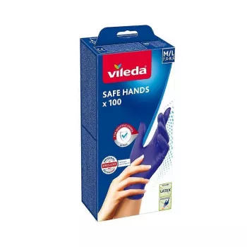 VILEDA Safe Hands – Luvas de nitrilo M/L 100 unid.