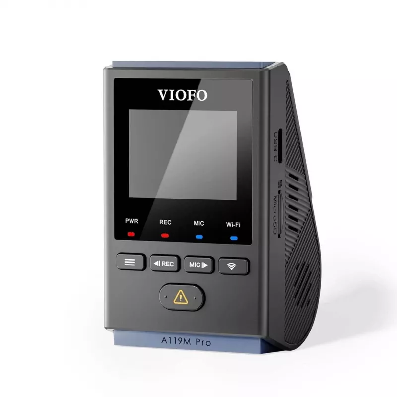 VIOFO A119M Pro dashcam 2K QHD com Sony STARVIS 2 IMX675, GPS e Wi-Fi integrados, supercondensador, campo de visão de 140°, ecrã de 1,5