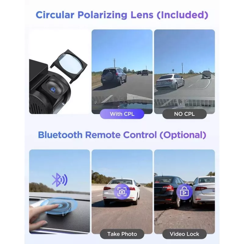 VIOFO A119M Pro dashcam 2K QHD com Sony STARVIS 2 IMX675, GPS e Wi-Fi integrados, supercondensador, campo de visão de 140°, ecrã de 1,5