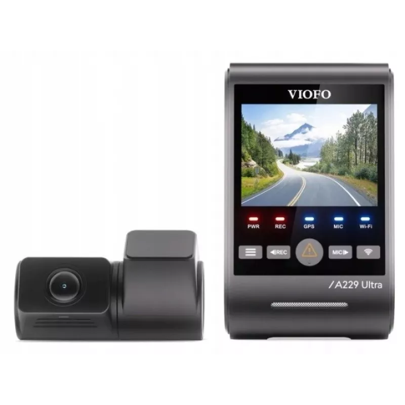 Câmara de tablier VIOFO A229 ULTRA 2CH-G GPS de dois canais 4K frontal e 2K traseira