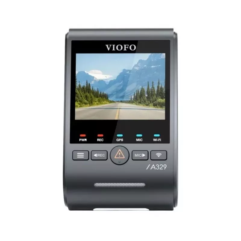 Câmara de tablier VIOFO A329S 1CH GPS 4K UHD com Sony STARVIS 2 IMX678, GPS integrado, Wi-Fi, modo de estacionamento, LCD de 2,4 polegadas, supercondensador, até 512 GB