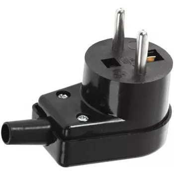 Ficha angular VIPLAST 220-05 16A 250V IP20 preto