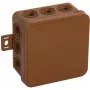 Caixa de derivação de superfície VIPLAST V5 Klik, vazia, 12 entradas de cabo, castanha, IP54, 75x75x41 mm, 035-02