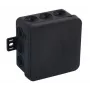 Caixa de superfície vazia VIPLAST V5 Klik, 12 entradas de cabo, IP54, preta, 75x75x41 mm, 035-05