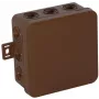 VIPLAST V6 Caixa de derivação de sobrepor, 12 entradas de cabo, IP54, castanha, 85x85x41 mm, caixa vazia (036-02)