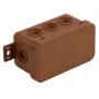 Caixa de derivação saliente VIPLAST V8 Klik, vazia, 8 entradas de cabo, IP54, castanho, 80x45x41mm