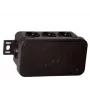 Caixa de derivação de superfície VIPLAST V8, 8 entradas, IP54, preta, 80x45x41mm